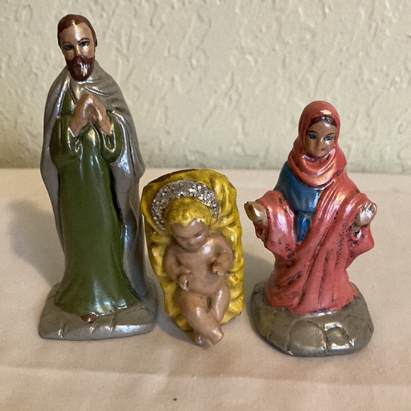 Hand Painted Replacement for Nativity scene Hand painted Joseph Mary Baby Jesus - Picture 7 of 7